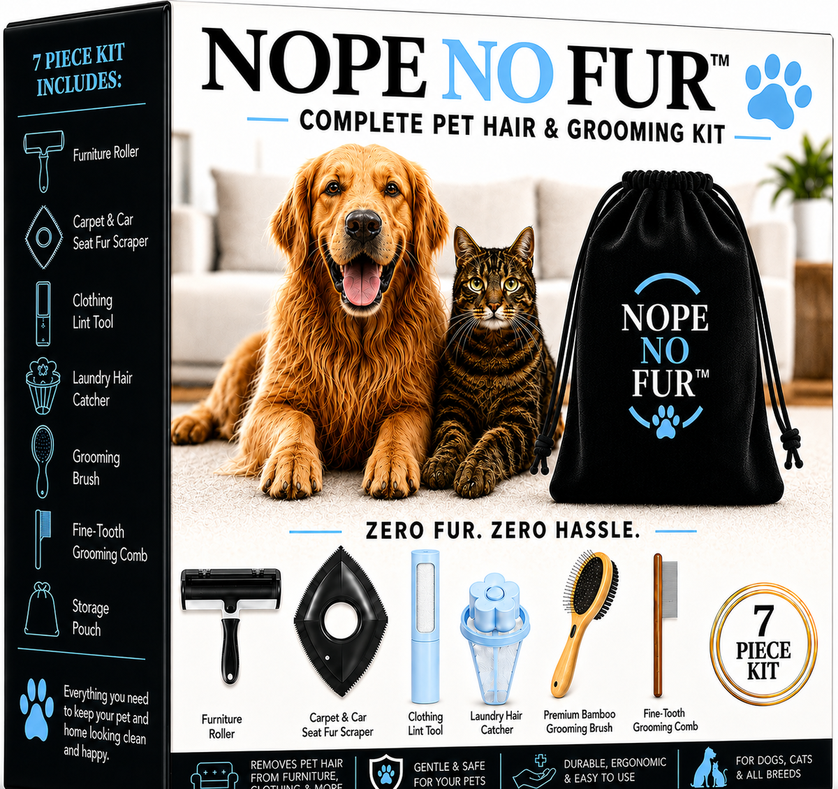 NOPE NO FUR™ Complete 7-Piece System